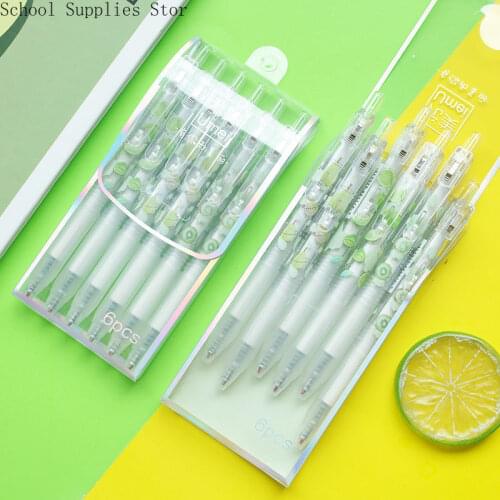 Girl Heart Cute Press Gel Pen Student Black Pen Cartoon Cute Pattern Gel Pen Limited Pen Cute Stationery