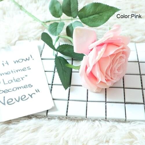 10pcs/lot Fake Rose Artificial Fabric Flowers Branch for Wedding HandHolding Bouquet Home Garden Decoration Roses Flowers Wreath