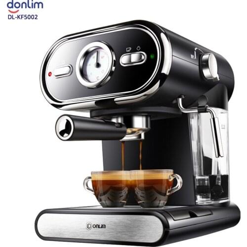 20BAR Coffee Machine Maker Espresso Cups Semi Automatic Household Steam Milk Frother Visualization Double Temperature Control