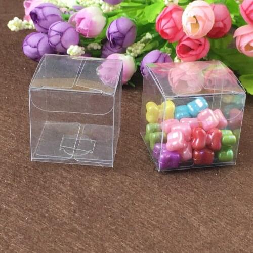 200pcs Square Plastic Box Storage PVC Box Clear Transparent Boxes For Gift Boxes Wedding/Tool/Food/Jewelry Packaging Display DIY
