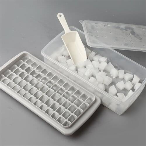 98 Grid Small Ice Cube Mould Box With Lid & Scoop Popsicle Molds Maker Tray Ice Cream DIY Tool Bar Kitchen Accessories
