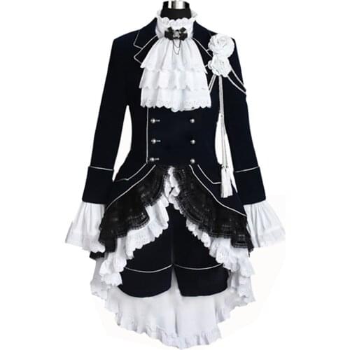 2020 Black Butler Cosplay Ciel Phantomhive Black Cosplay Costume