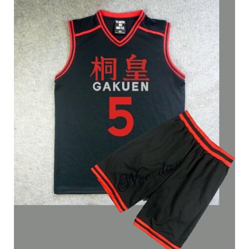 Anime Kuroko no Basuke/Basket Cosplay Gakuen School Uniform Aomine Daiki Men Jersey Sportswear T-shirt Shorts Costume Set 4 5 6