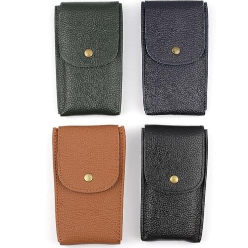 Fashion Genuine Leather Watch Box Bracelet Storage Bag Portable Travel Jewelry Leather Pouch Watch Bag Case for Men Women