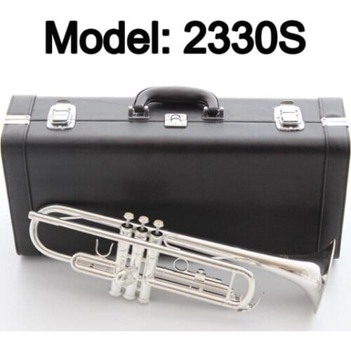 Music Fancier Club Bb Trumpet 2330S Silver Plated Music Instruments Profesional Trumpets Student Included Case Mouthpiece