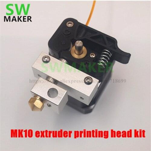SWMAKER MK10 extruder printing head kit 1.75mm extrusion set with NEMA17 stepper motor for Reprap Prusa/Wanhao 12/24V Assemble