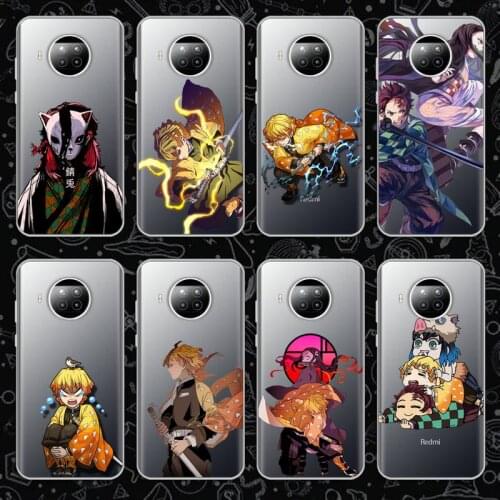 Japan Demon Slayer Phone Case Transparent for Xiaomi mi Redmi note 10 t 8 9 pro lite 11 Samsung S 8 9 10 20