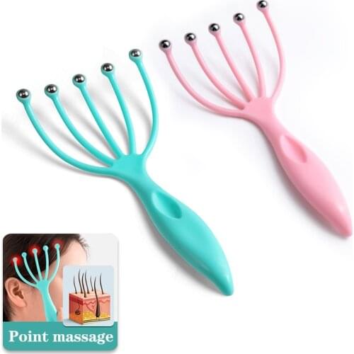 Head Relax Massager Healing Neck Claw Massage Anti-stress Pain Relief Octopus Scalp Relax Spa Headache Stimulate Blood Circulate