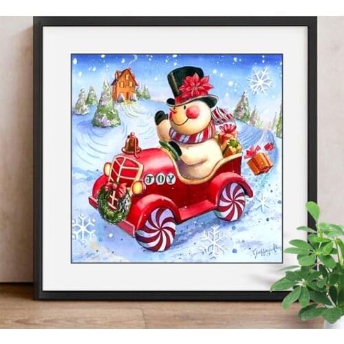 Christmas Snowman Diamond Painting Cross Stitch Needlework Craft Gift Full Square Resin Diamond Mosaic Embroidery Kits