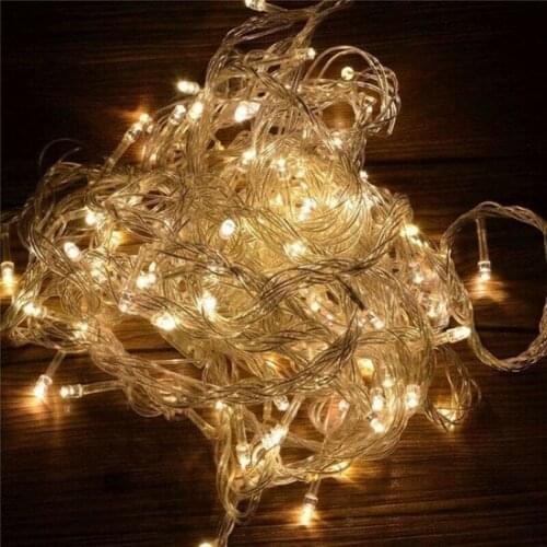 Runedo 100 Leds 10Metre 8 Function Ornament Yellow christmas decorations рождественские украшения