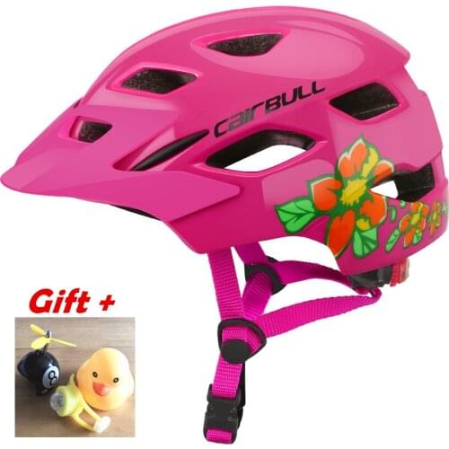 Cute Cartoon Boys Girls Safe Bike Helmet Children High Density Sport Safety Cap Tail Light MTB Cycling Skating Bicycle Helmets