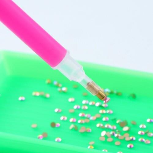 Nail Art Rhinestone Picker Cube Clay Mud Point Pen Nail Dotting Tools Pen Plate Set For Polish Decoration Manicure SA686