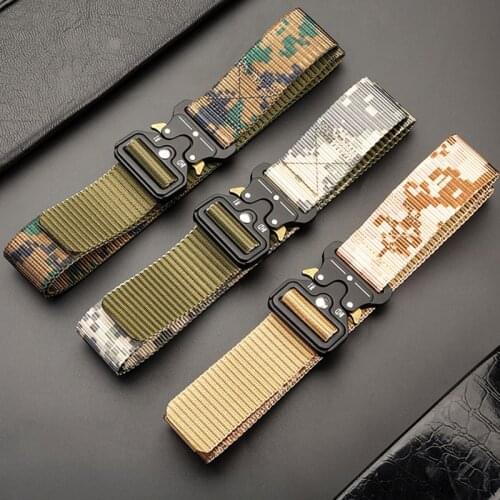 2020 Outdoor Hunting Tactical Belt Men Multifunctional Buckle Military Training Belt 3.8cm Nylon Climbing Belts Sports Accessori