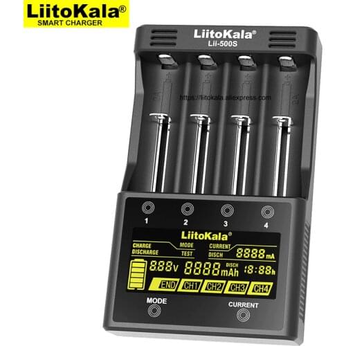 Liitokala Lii-402 Lii-500S LCD Battery Charger, charging 18650 3.7V 18350 26650 18350 NiMH lithium battery, smart 18650 charger