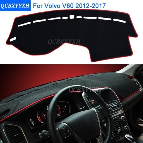 Car Styling Dashboard Protective Mat Shade Cushion Photophobism Pad Interior Carpet For Volvo V60 2012-2017 Auto Accessories