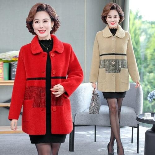 Women Imitation Mink velvet coats autumn and winter jacket loose large size long knit cardigan coat female thickening