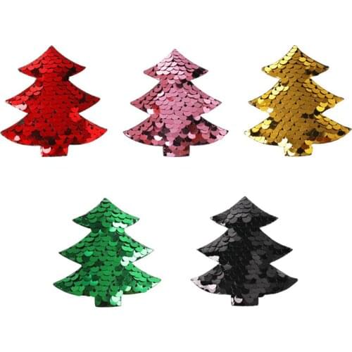 10PCS /lot Christmas tree can be turned over sequins DIY baby hair accessories with childrens headgear
