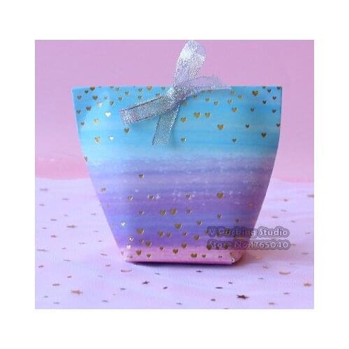 1000Pcs/lot Small Bronzing Purple Love Starry Sky Candy Box Gift Box,Chocolate Muffin Biscuits Box for Cookie Package Gifts
