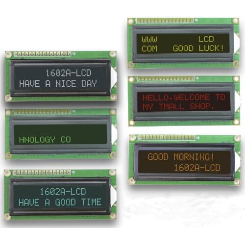 16PIN Character LCD 1602 Screen SPLC780C Controller 5V Black Backlight White Word Parallel Interface