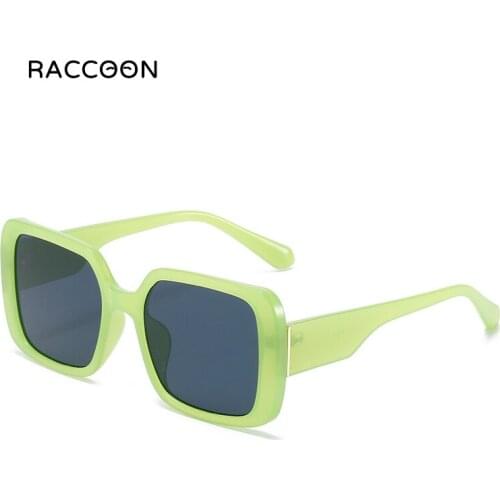 2021 Hot Box Retro Square Jelly Color Women Sunglasses Fashion Pink Green Eyewear Shades Uv400 Trending Men Gradient Sun Glasses