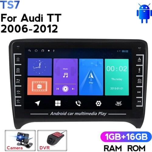 Android 1+16G 1280*720 Car Player Navigation GPS Radio For Audi TT MK2 8J 2006 2007 2008 2009 2010 2011 2012 USB WIFI SWC DVR