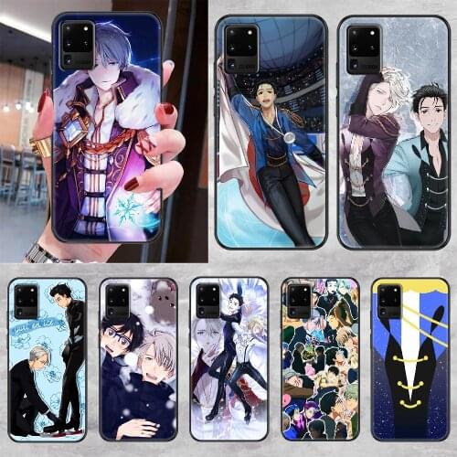 Anime Yuri on Ice Phone case For Samsung Galaxy Note 4 8 9 10 20 S8 S9 S10 S10E S20 Plus UITRA Ultra black painting prime