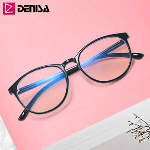 DENISA Blue Light Blocking Glasses Women Safety Computer Glasses 2020 Black Frame Round Glasses For Men Spectacles Frame G8044
