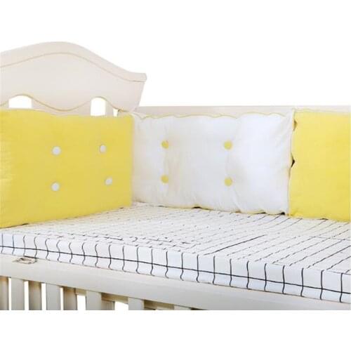 Baby Bed Bumper Cotton Newborn Crib Bumpers Infant Safe Fence Cot Protector Thicken Cushion Pillow Baby Room Decor Bedding