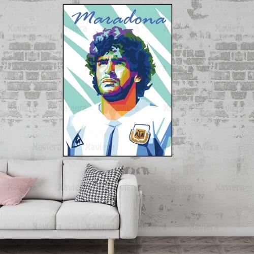 Diego Maradona Art Posters and Prints Argentina Football Star Canvas Painting On The Wall Home Decoration Living Room Frameless