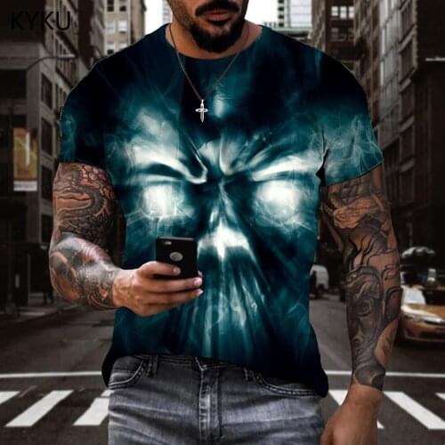3d Tshirt Skull T shirt Men Hip Hop Tshirts Casual Rock Shirt Print Harajuku T-shirts 3d Short Sleeve Hip hop Casual Tops Slim