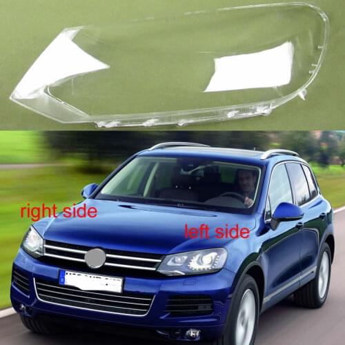 For VW Touareg 2011 2012 2013 2014 Headlight Lampshades Headlamp Lamp Cover Lens Glass Transparent Lampshade halogen