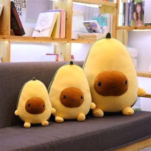 30-60CM Cute Avocado Stuffed Plush Toy Soft Baby Doll Cartoon Fruit Pillow Sofa Cushion kids Girls Christmas birthday Gifts