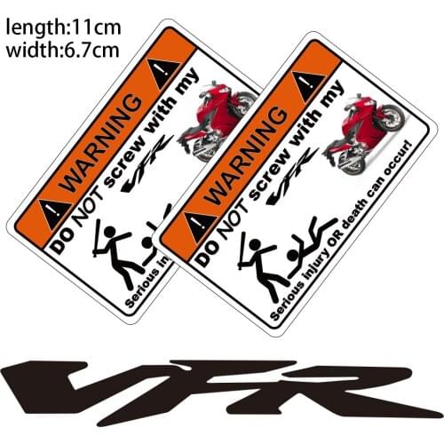 KODASKIN Motorcycle Cheap Creative Warning Sticker Decal for Honda VFR