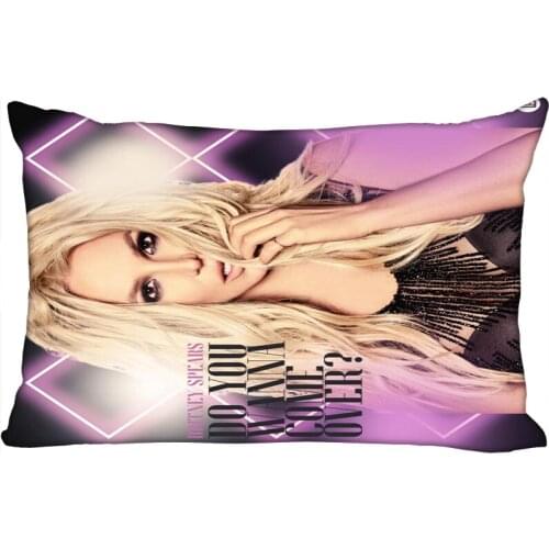 Hot Britney Spears Printed Satin Pillowcases Two sides Standard Silk Soft Rectangle zipper pillowcover More size Custom LOGO