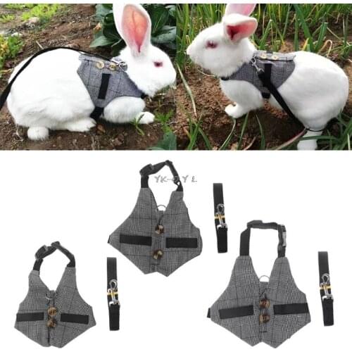 Hot Sell Multipurpose Small Rabbit Cat collar leash breast-band Dog lead Harness set goods for Pets Vest Clothes