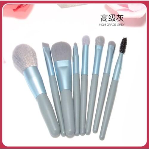 8 Pcs Makeup Brush Suit Contour Powder Foundation Eye Shadow Eyebrow Blush Lips Make Up Tool Mini Convenient Makeup Brush