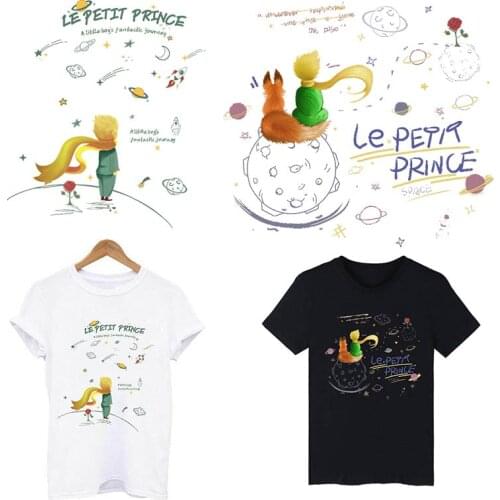 Cartoon Little Prince Clothes Patches Iron On Transfers For Clothes Applique Thermo-stickers On Clothes Anime Patch DIY Badge