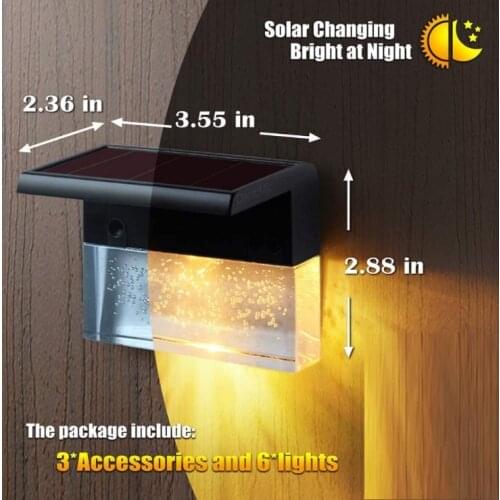 New RGB solar lamp led step fence lamp courtyard decoration lamp outdoor garden park colorful lighting