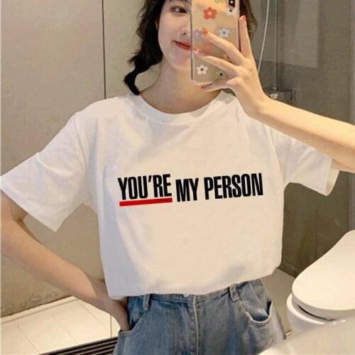 New T-shirt Female Letter Print Harajuku 90s Short Sleeve Fun Ulzzang T-Shirt Lady Casual Tops