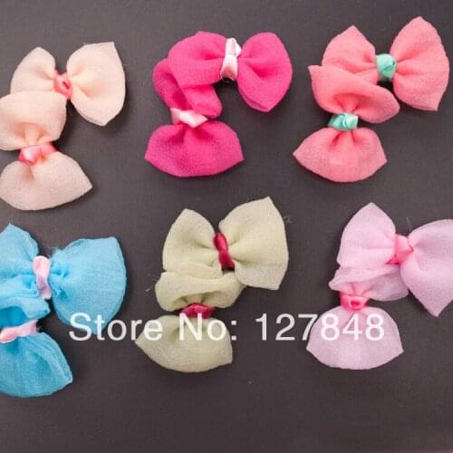 2014 New Pet Dog Bowknot Hairpin Bow Headdress Puppy Hair Clip Accessory 50pcs/lot