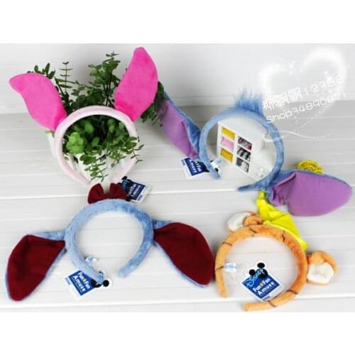 NEW Minnie mickey stitch piglet pluto goffy Eeyore tigger Donald EARS COSTUME Headband Cosplay Plush Adult/Kids Gift 2018