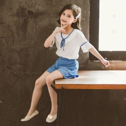 2021 Girls Summer New Casual Suit Childrens Clothing Little Girl Fashion Shorts Two Pieces Suit 12 Childrens Sets 11 GirlsSuit