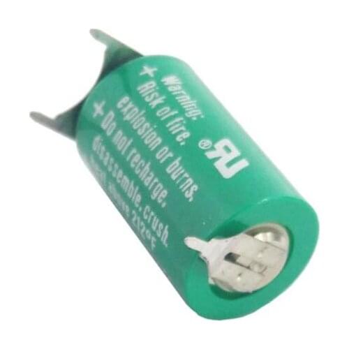 5PCS NEW CR1/2AA CR1/2AA-SLF CR-1/2AA CR1/2 3V lithium battery PLC industrial control 14250 Li-ion battery 3Pin leg