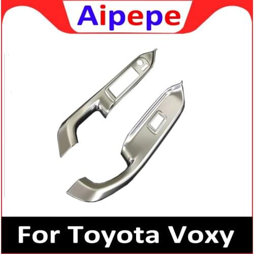 For Toyota Voxy Noah R80 2014-2017 2018 Window Lifter Control Window Switch Decoration Armrest Panel Cover Trim Car Accessories