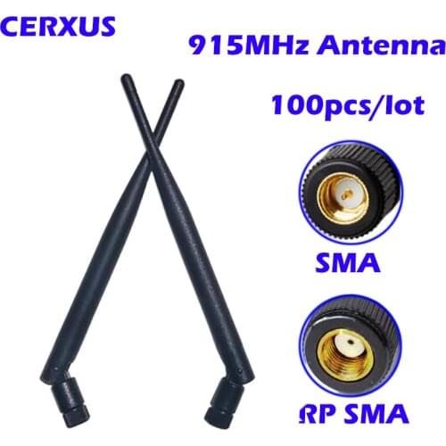 Whoesale 100pcs 915MHz Antenna 5dbi Omni-Directional SMA /RP-SMA Connector for RF Module Gate-Way Node NBIOT System GSM LORAWAN