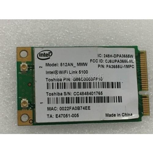 Wholesale New for Intel WiFi Link 5100 512AN Mini PCI-E 802.11a/g/n 2.4G/5.0G WiFi Wireless Card