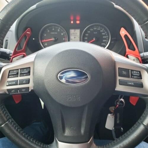 2pcs Car Aluminum Steering Wheel Shift Paddle Shifter Extension for Subaru Legacy Forester impreza XV Outback Auto Accessiores