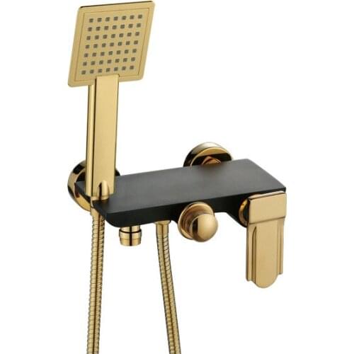 All copper European gold black gold rose gold antique high-end shower set