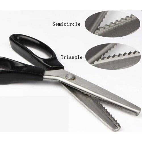 Professional Zig Zag Cutting Scissors Tailor Shear Pinking Dressmaking Scissors Sewing Leather Craft Fabric Cutting Garment DIY