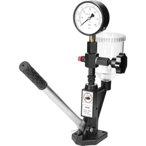 S60H Fuel Injector Nozzles Tester with 0-60MPa/ 0-8000 psi Dual Scales Gauge Manual Pressure Adjustable Testing Tool